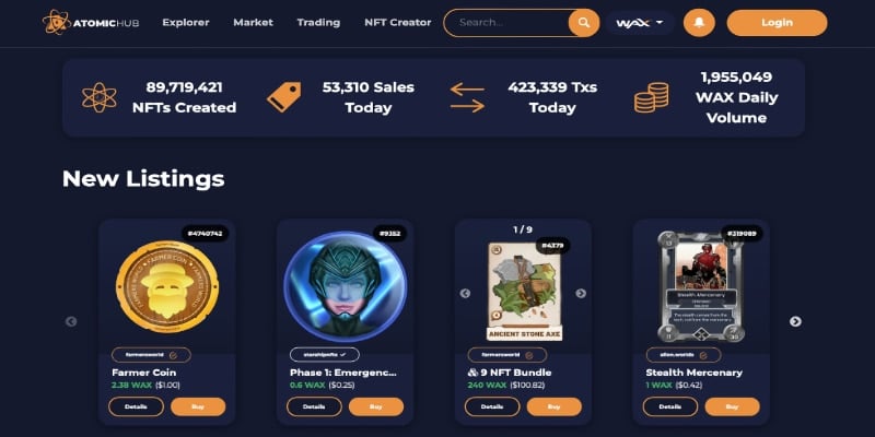 atomic hub nft marketplace