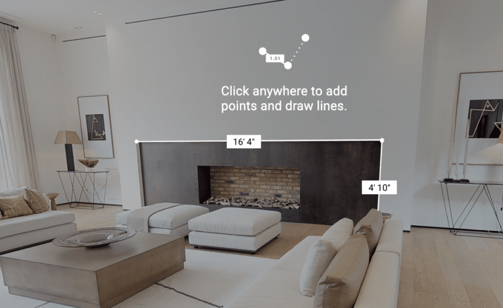 Matterport measurement mode