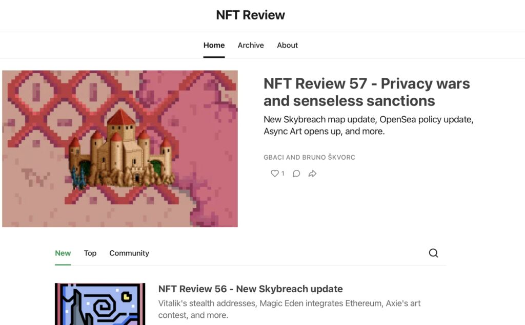 nft review newsletter