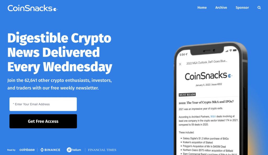 coinsnacks newsletter 1