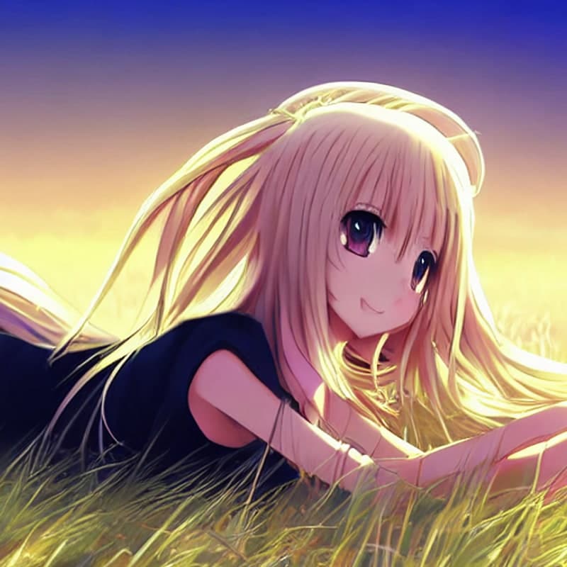 ai images generated by artificial intellegence blonde anime girl